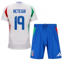 Camisa de time de futebol Itália Mateo Retegui #19 Replicas 2º Equipamento Infantil Europeu 2024 Manga Curta (+ Calças curtas)